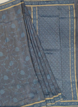 Load image into Gallery viewer, Banaras Crepe Saree with Shimmer Body and Contrast Blouse.