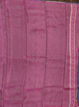 Load image into Gallery viewer, Banaras Crepe Saree with Shimmer Body and Contrast Blouse.