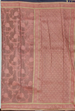 Load image into Gallery viewer, Banaras Crepe Saree with Shimmer Body and Contrast Blouse.