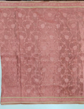 Load image into Gallery viewer, Banaras Crepe Saree with Shimmer Body and Contrast Blouse.