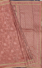 Load image into Gallery viewer, Banaras Crepe Saree with Shimmer Body and Contrast Blouse.
