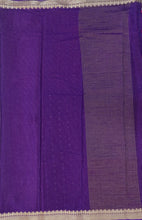 Load image into Gallery viewer, Banaras Crepe Saree with Thin Zari Stripes,Self Color Border,Paluu and Contrast Butti Blouse
