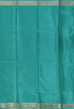 Load image into Gallery viewer, Banaras Crepe Saree with Thin Zari Stripes,Self Color Border,Paluu and Contrast Butti Blouse