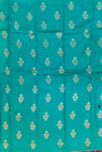 Load image into Gallery viewer, Banaras Crepe Saree with Thin Zari Stripes and Buttis,Self Color Border,Paluu and Contrast Butti Blouse-Wine color.
