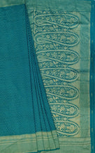 Load image into Gallery viewer, Banaras Khaddi Georgette Saree with Zari Buttis all over,Self Color Border,Paluu and Blouse-Rama Color