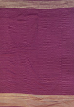 Load image into Gallery viewer, Banaras Khaddi Georgette Saree with Zari Buttis all over,Self Color Border,Paluu and Blouse-WIne Color