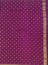 Load image into Gallery viewer, Banaras Khaddi Georgette Saree with Zari Buttis all over,Self Color Border,Paluu and Blouse-WIne Color