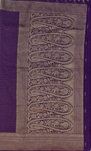 Load image into Gallery viewer, Banaras Khaddi Georgette Saree with Zari Buttis all over,Self Color Border,Paluu and Blouse-Jamoon color