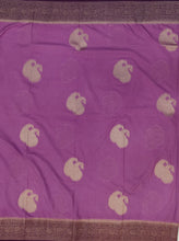 Load image into Gallery viewer, Banaras Georgette Saree with Paisley Buttis all over with Contrast Border,Paluu and Blouse- Onion Pink