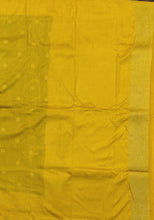 Load image into Gallery viewer, Banaras Georgette Saree with Paisley Buttis all over with Contrast Border,Paluu and Blouse- Bottle Green