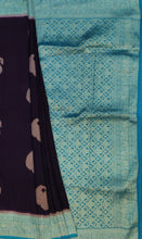 Load image into Gallery viewer, Banaras Georgette Saree with Paisley Buttis all over with Contrast Border,Pallu and Blouse- Jamoon