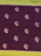 Load image into Gallery viewer, Banaras Georgette Saree with Paisley Buttis all over with Contrast Border,Pallu and Blouse-Maroon