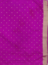 Load image into Gallery viewer, Banaras Georgette Borderless Saree with Zari Buttis all over,Self Color Border,Pallu and Blouse-Magenta Color