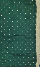 Load image into Gallery viewer, Banaras Georgette Borderless Saree with Zari Buttis all over,Self Color Border,Pallu and Blouse-Bottle Green Color