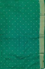 Load image into Gallery viewer, Banaras Georgette Borderless Saree with Zari Buttis all over,Self Color Border,Pallu and Blouse-Leaf Green Color