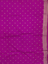 Load image into Gallery viewer, Banaras Georgette Borderless Saree with Zari Buttis all over,Self Color Border,Pallu and Blouse-Rani Color