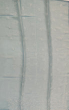 Load image into Gallery viewer, Designer Saree with Rice Stitch Embroidery on Crush Fabric-Blue color