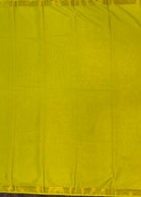 Load image into Gallery viewer, Semi Mysuru Crepe Saree with self Border,Pallu and Blouse -MASTARD YELLOW COLOR