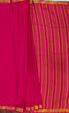 Load image into Gallery viewer, Semi Mysuru Crepe Saree with self Border,Pallu and Blouse -PINK COLOR