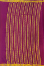 Load image into Gallery viewer, Semi Mysuru Crepe Saree with self Border,Pallu and Blouse -PURPLE COLOR