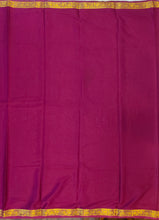 Load image into Gallery viewer, Semi Mysuru Crepe Saree with self Border,Pallu and Blouse -PURPLE COLOR