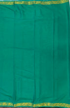 Load image into Gallery viewer, Semi Mysuru Crepe Saree with self Border,Pallu and Blouse -SEA GREEN COLOR