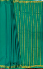 Load image into Gallery viewer, Semi Mysuru Crepe Saree with self Border,Pallu and Blouse -SEA GREEN COLOR