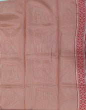 Load image into Gallery viewer, Desingers saree with katha work embroidery on cotton saree-red color