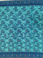 Load image into Gallery viewer, Desingers saree with katha work embroidery on cotton saree-blue color