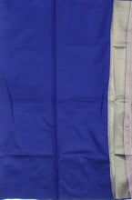 Load image into Gallery viewer, Desingers saree with woven patterns and tasselled fringe, geometry and ornamental design-BLUE COLOR