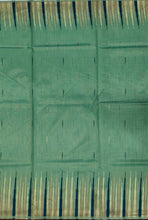 Load image into Gallery viewer, Desingers saree with woven patterns and tasselled fringe, geometry and ornamental design-GREEN COLOR