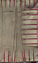 Load image into Gallery viewer, Desingers saree with woven patterns and tasselled fringe, geometry and ornamental design-MARON COLOR