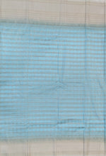 Load image into Gallery viewer, Semi Mysuru Crepe Pastel Saree with Contrast Off-White Border and Checked body