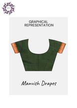 Load image into Gallery viewer, Mul Mul Pure Cotton Saree with Tie N Dye and Batiq Prints (ORANGE-GREEN COMBINATION)
