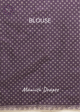 Load image into Gallery viewer, Mul Mul Pure Cotton Saree with Block Prints (WINE)
