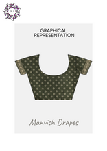 Load image into Gallery viewer, Mul Mul Pure Cotton Saree with Block Prints (GREEN)
