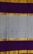 Load image into Gallery viewer, Semi Mysuru Crepe Saree with Contrast Border and Striped body.
