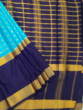 Load image into Gallery viewer, Semi Mysuru Crepe Saree with Contrast Border and Striped body.
