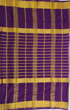 Load image into Gallery viewer, Semi Mysuru Crepe Saree with Contrast Border and Striped body.
