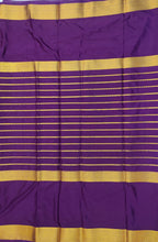 Load image into Gallery viewer, Semi Mysuru Crepe Saree with Contrast Border and Striped body.
