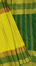 Load image into Gallery viewer, Semi Mysuru Crepe Saree with 3D Contrast Border,Pallu and Blouse.
