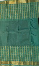 Load image into Gallery viewer, Semi Mysuru Crepe Saree with Checkered Contrast Border,Pallu and Blouse-With Color Options
