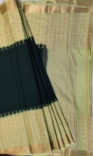 Load image into Gallery viewer, Semi Mysuru Crepe Saree with Checkered Contrast Border,Pallu and Blouse-With Color Options
