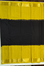 Load image into Gallery viewer, Semi Mysuru Crepe Saree with Checkered Contrast Border,Pallu and Blouse-With Color Options
