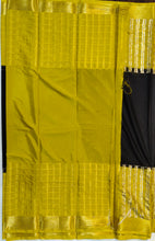 Load image into Gallery viewer, Semi Mysuru Crepe Saree with Checkered Contrast Border,Pallu and Blouse-With Color Options
