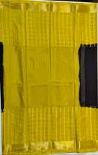 Load image into Gallery viewer, Semi Mysuru Crepe Saree with Checkered Contrast Border,Pallu and Blouse-With Color Options
