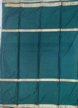 Load image into Gallery viewer, Semi Mysuru Crepe Saree with Digitally Printed Body,Contrast Border,Pallu and Blouse.
