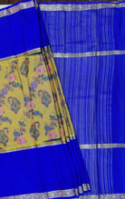 Load image into Gallery viewer, Semi Mysuru Crepe Saree with Digitally Printed Body,Contrast Border,Pallu and Blouse.
