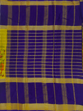 Load image into Gallery viewer, Semi Mysuru Crepe Saree with Kamalkari Printed Body,Contrast Border,Pallu and Blouse.
