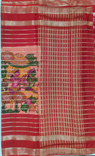 Load image into Gallery viewer, Semi Mysuru Crepe Saree with Baluchari Printed Body,Contrast Border,Pallu and Blouse with Color Options
